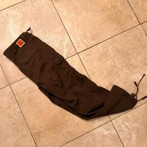 Vintage Empyre Brown Cargo Pants Y2K Skate Utility Strap Baggy Fit Size 31